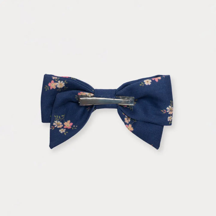 Early Sunday Chiara Clip - Ditsy Bouquet Navy Blue