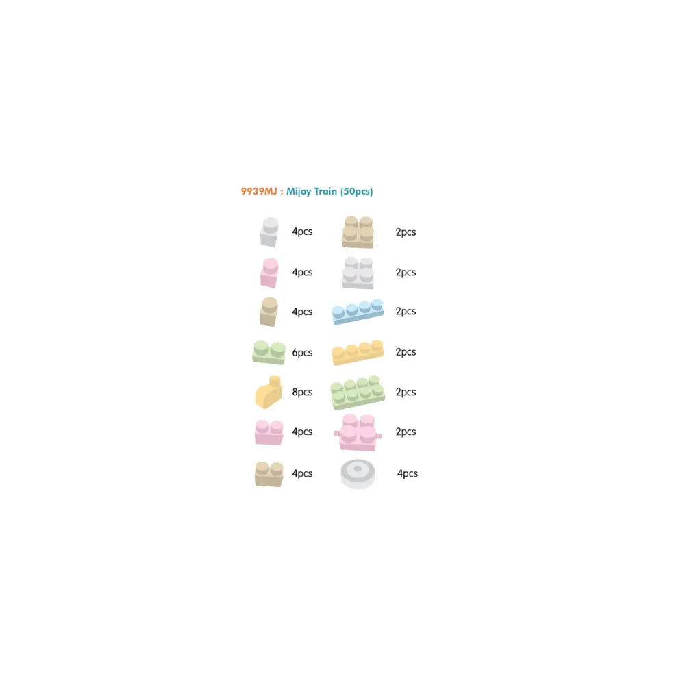 Sunta Mijoy Blocks – (Mijoy Rice Husk Toy Blocks - Mix Series (50Pcs)