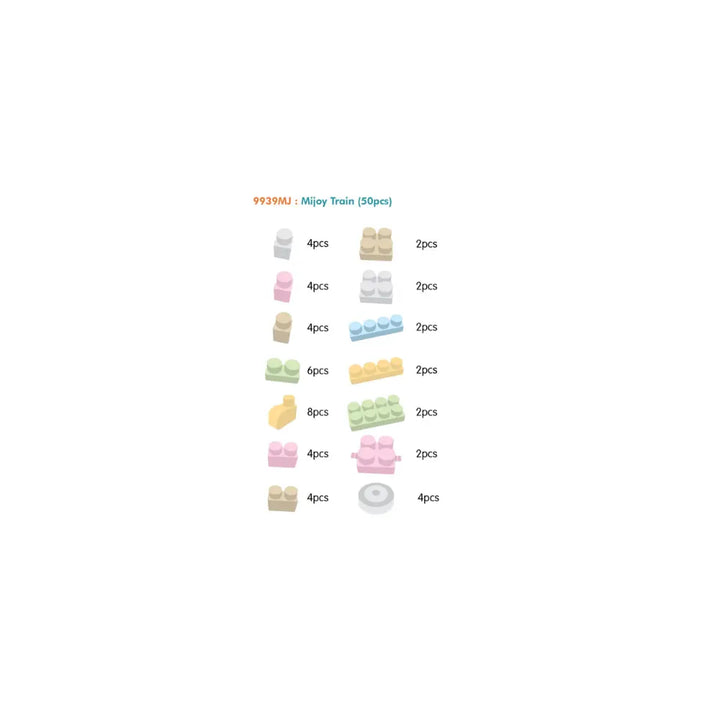 Sunta Mijoy Blocks – (Mijoy Rice Husk Toy Blocks - Mix Series (50Pcs)