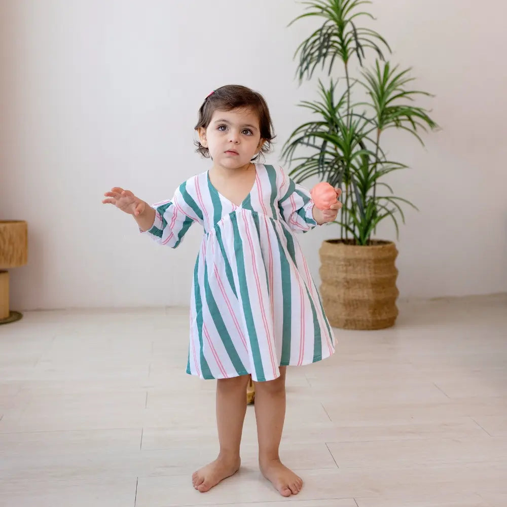 Mellow Muffin Roma Dress - Matcha Sakura