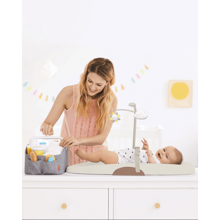 Skip Hop Nursery Style Wipe-Clean Changing Pad Oat Birth+ to 24M