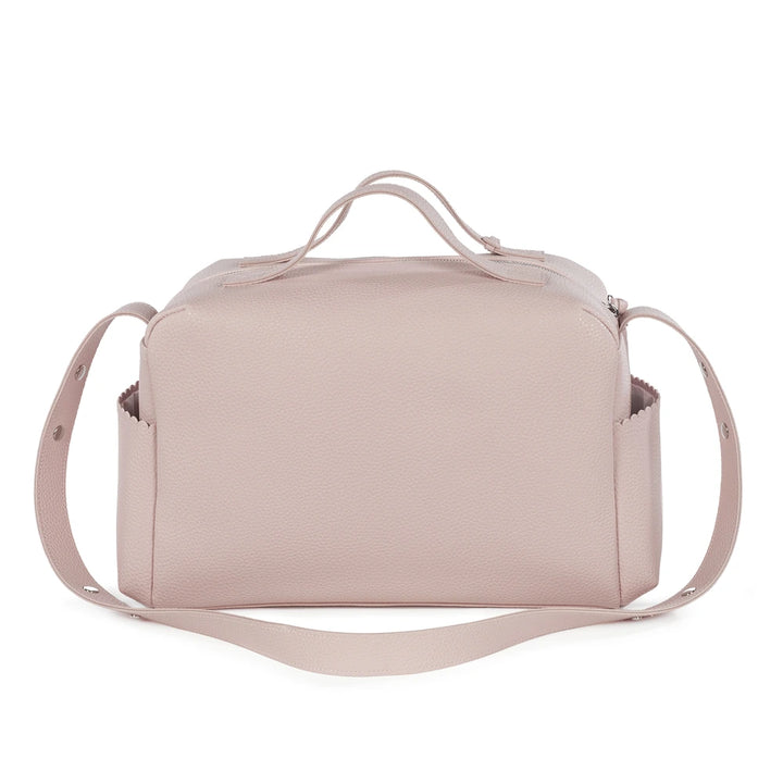 Pasito a Pasito Diaper Bag with Changing Mat, Large Capacity Water-Resistant Bag with Multi-Pocket Organizer, Insulated Bottle Pocket, Shoulder &amp; Stroller Straps, Icon Eco Leather - Rose