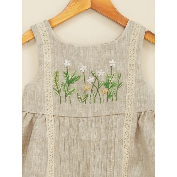 Liz Jacob Shift Linen Dress – Sleeveless, Ivory - Cream