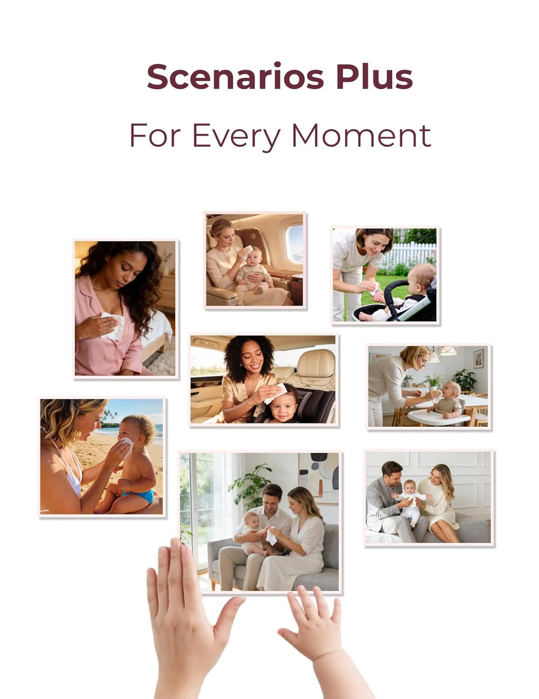 Momcozy Water Wipes-Extra Large Size Design - 240 Count (4 packs)