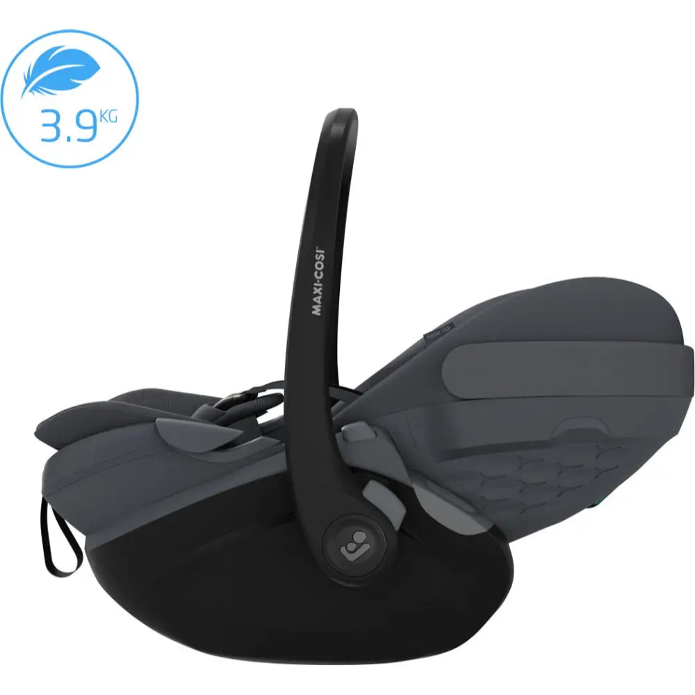 Maxi-Cosi Pebble Slide Pro i-Size, Newborn Car Seat, SLIDETECH®2 Sliding Car Seat Technology, Rear Facing, Full Lie-Flat Recline, Side Impact Protection, Climaflow Ventilation, Lightweight at 3.9Kg, Travel Friendly, 0-24 Months - Moon Graphite