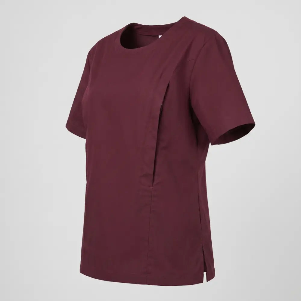 SOL MAMA Magnetic Snap Nursing Tee - Wine