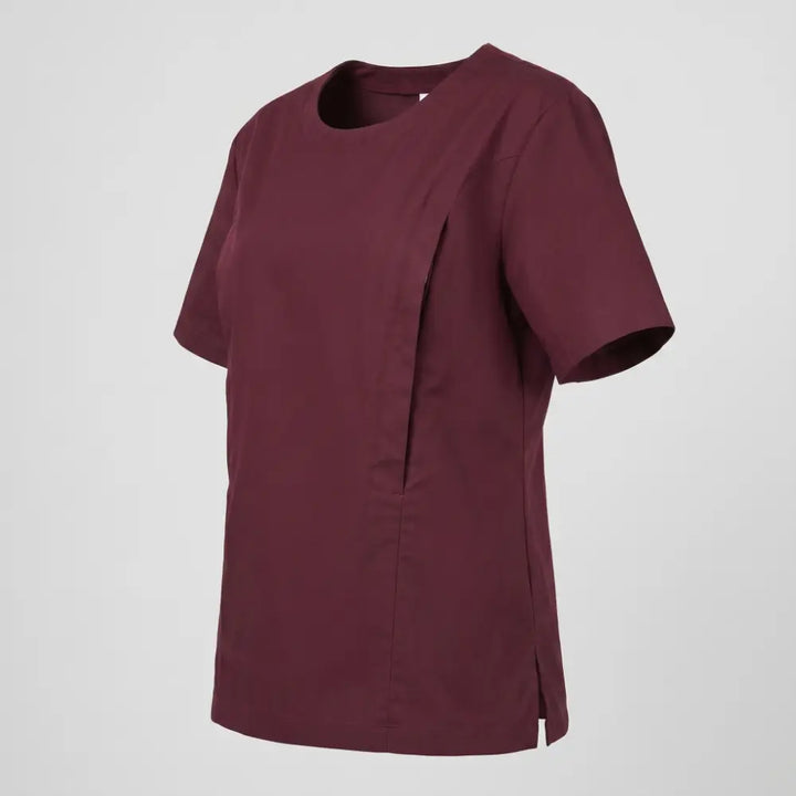 SOL MAMA Magnetic Snap Nursing Tee - Wine