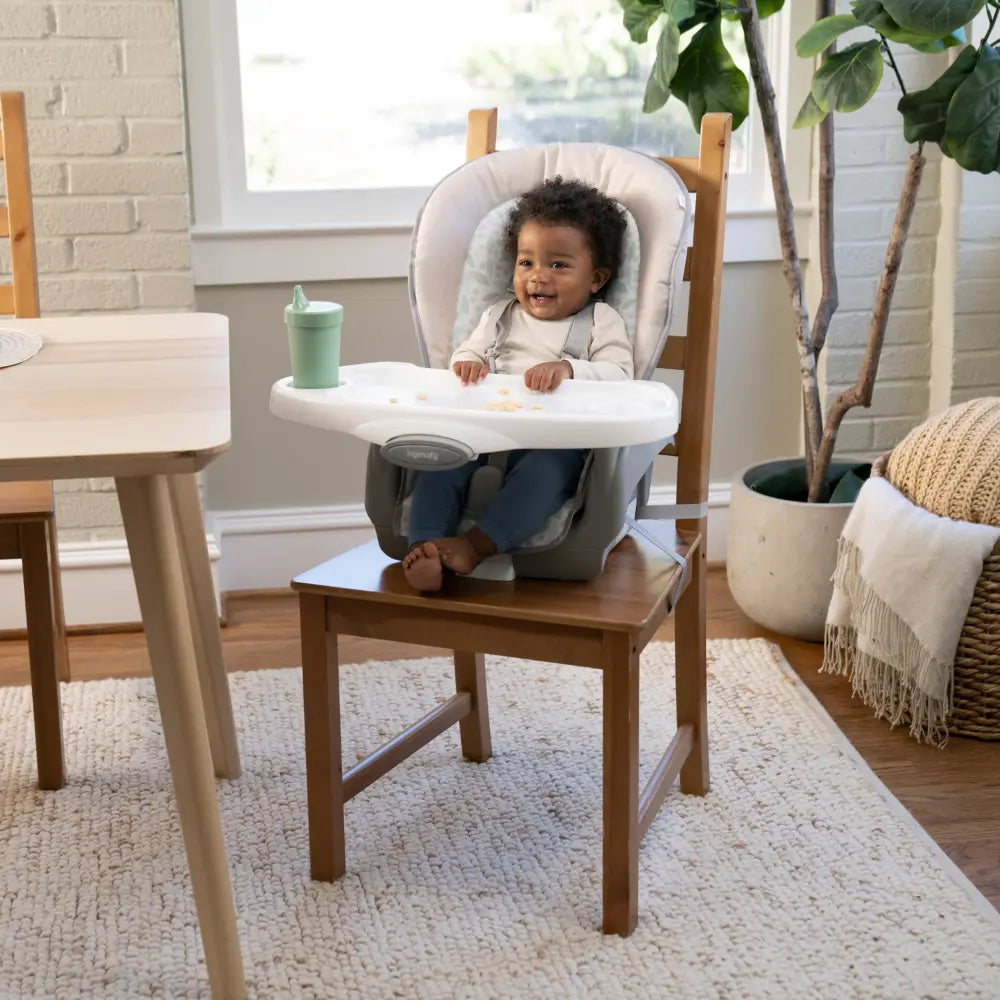 Ingenuity Trio Foldaway 6-in-1 High Chair with Booster Seat, Toddler Chair &amp; Foldable Space-Saving Design - Endless Blooms