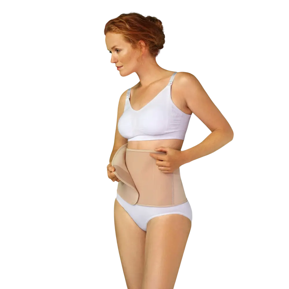Carriwell Organic Cotton Post Birth Belly Binder - Honey