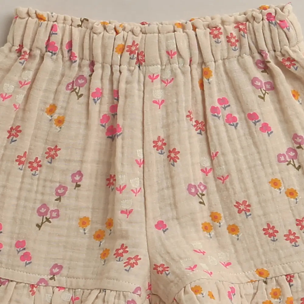 Sweetlime By As Bloomberry Petals Cotton Ruffle Summer Co-ord Set