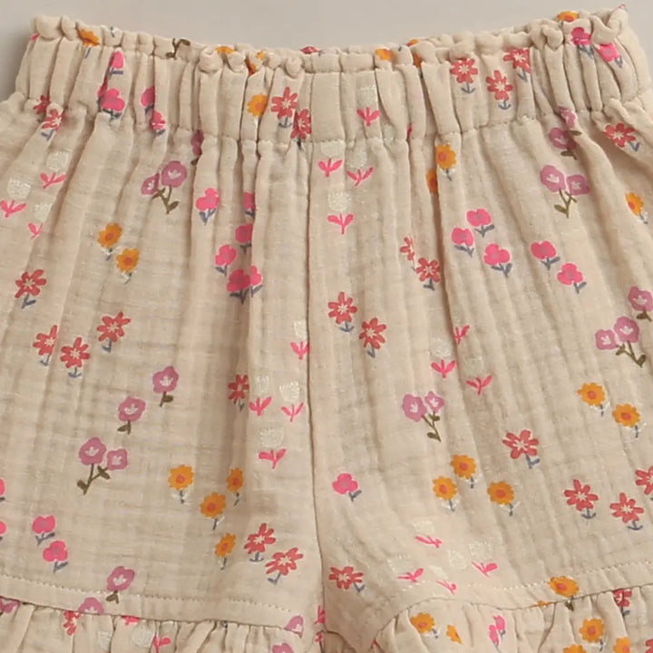 Sweetlime By As Bloomberry Petals Cotton Ruffle Summer Co-ord Set