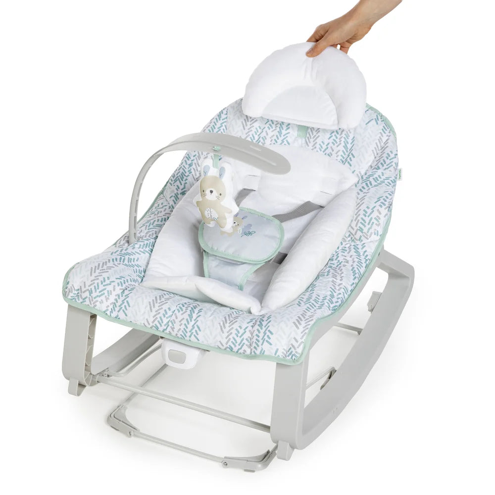 Ingenuity Keep Cozy 3-in-1 Grow with Me Baby Bouncer, Rocker &amp; Toddler Seat with Soothing Vibrations, 0 - 30 months - Spruce