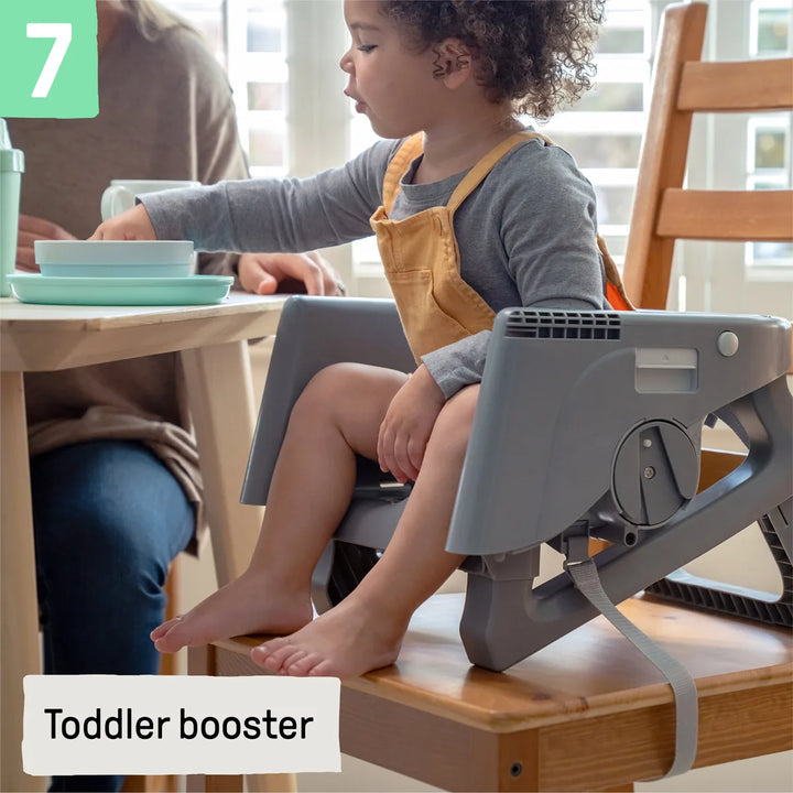 Ingenuity Proper Positioner Deluxe 7-in-1 High Chair with Recline, Rocking Infant Seat &amp; Booster Mode, Ergonomic Seat with Posture Support, 0-5 years