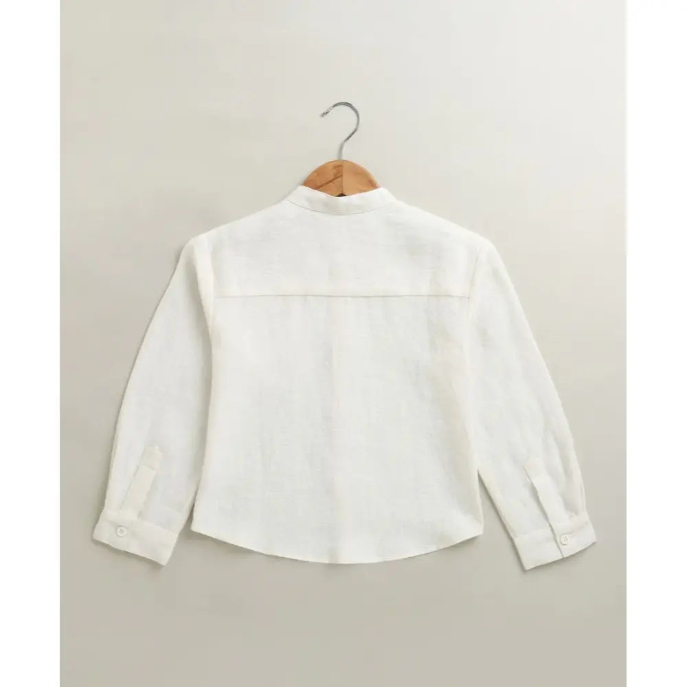 Sweetlime By As Classic Stripes &amp; White Shirt Set - Off White &amp; Beige