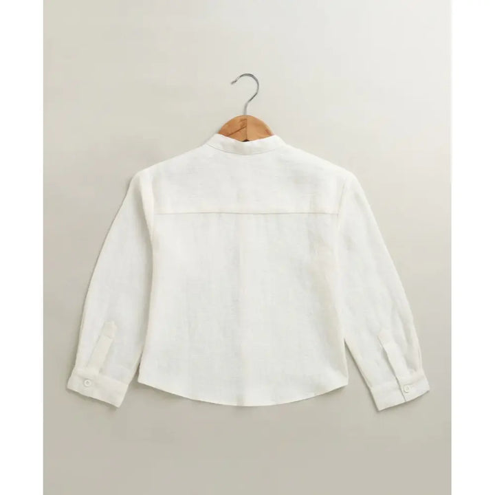Sweetlime By As Classic Stripes &amp; White Shirt Set - Off White &amp; Beige