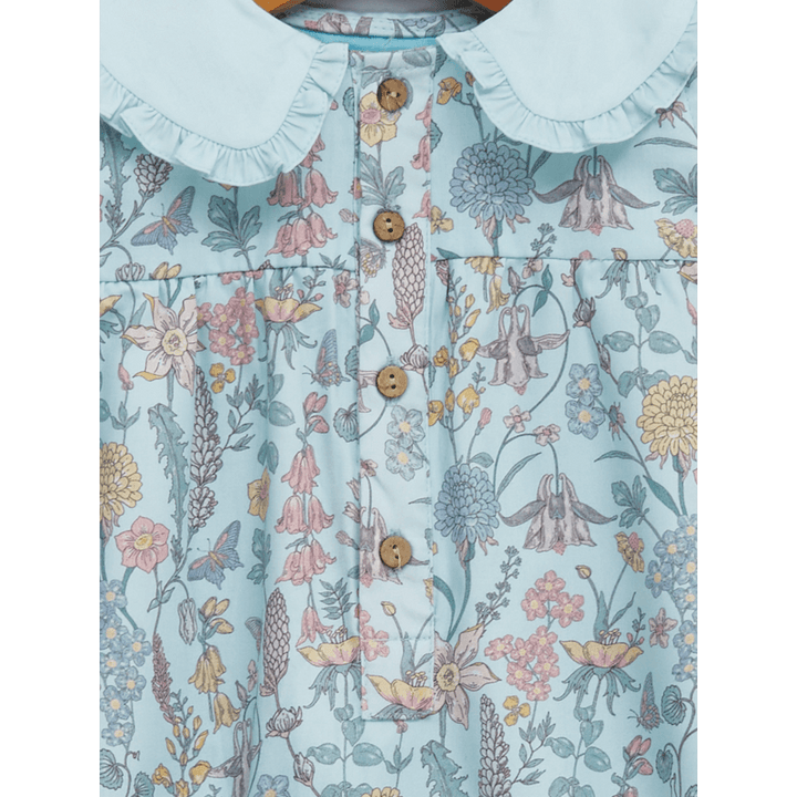 Liz Jacob Arctic Paradise Handwoven Cotton Sateen Romper – Digital Print