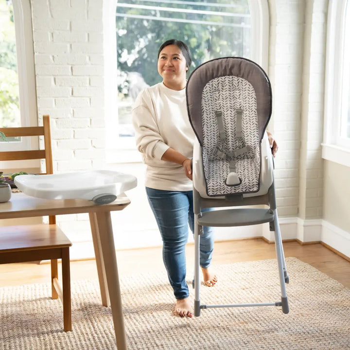 Ingenuity Trio Foldaway 6-in-1 High Chair with Booster Seat, Toddler Chair &amp; Foldable Space-Saving Design - Quill