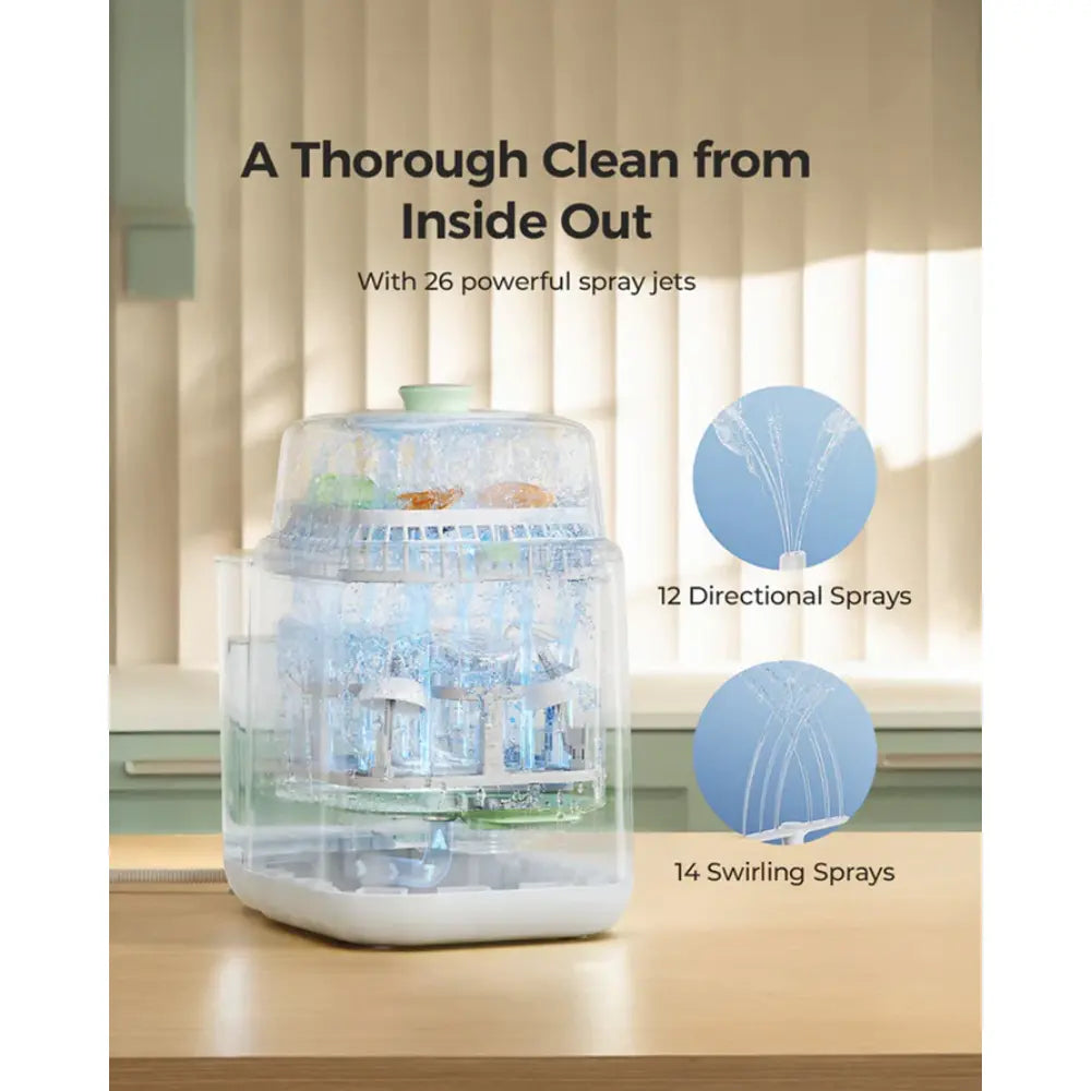 Momcozy KleanPal Pro Baby Bottle Washer and Sterilizer-Fast Steam Cleaning &amp; One-Touch Operation-9 Cleaning Mode