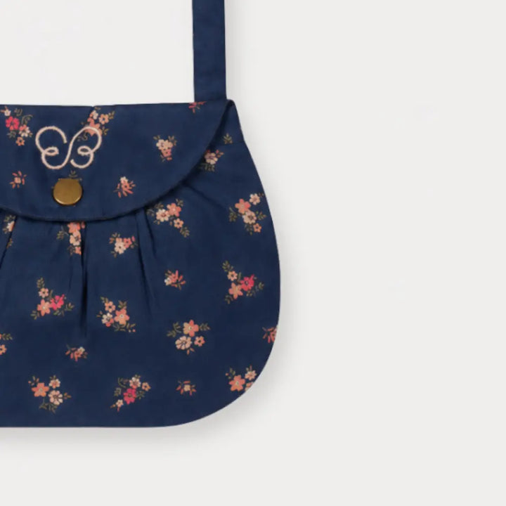 Early Sunday Hudson Purse For Girls - Ditsy Bouquet Navy