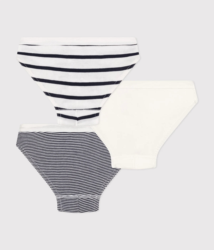 Petit Bateau Boys’ Pack of 3 Striped Cotton Briefs
