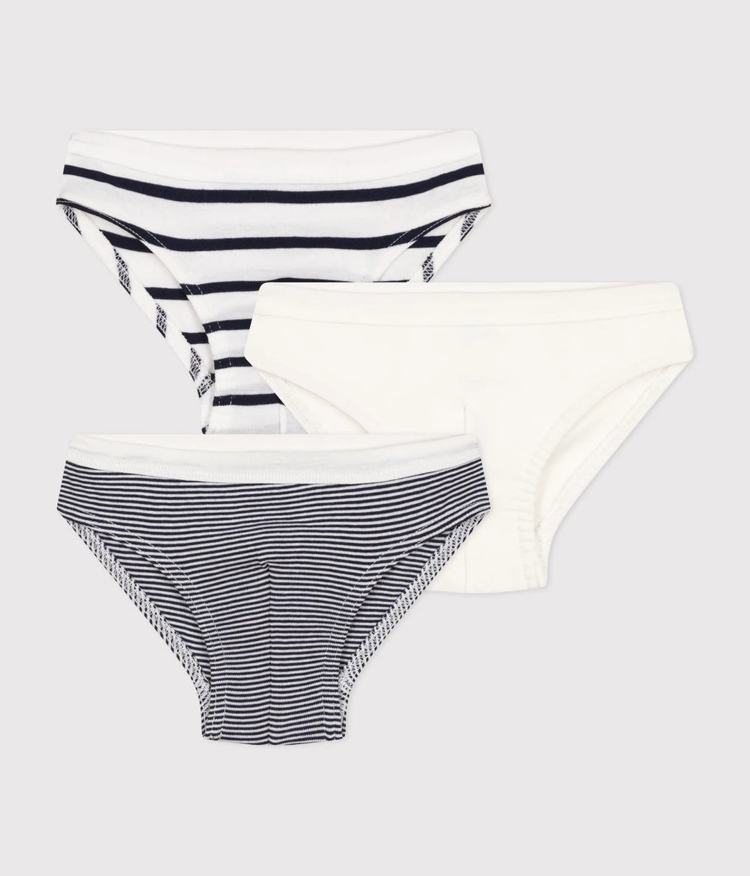 Petit Bateau Boys’ Pack of 3 Striped Cotton Briefs