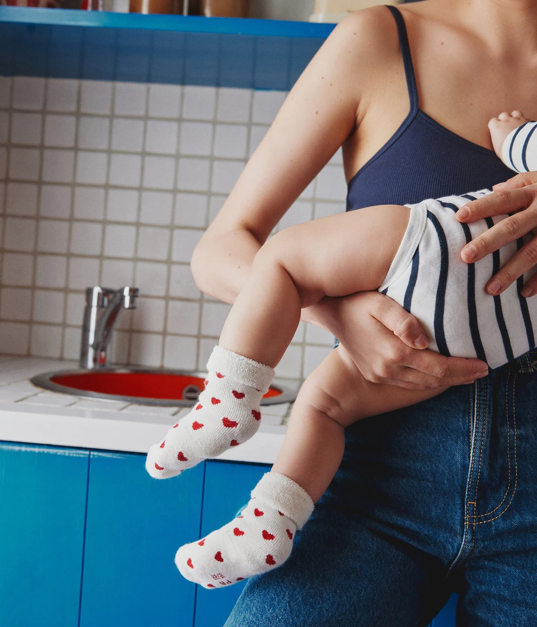 Petit Bateau Unisex Baby Cotton Socks 2-Pack - Hearts