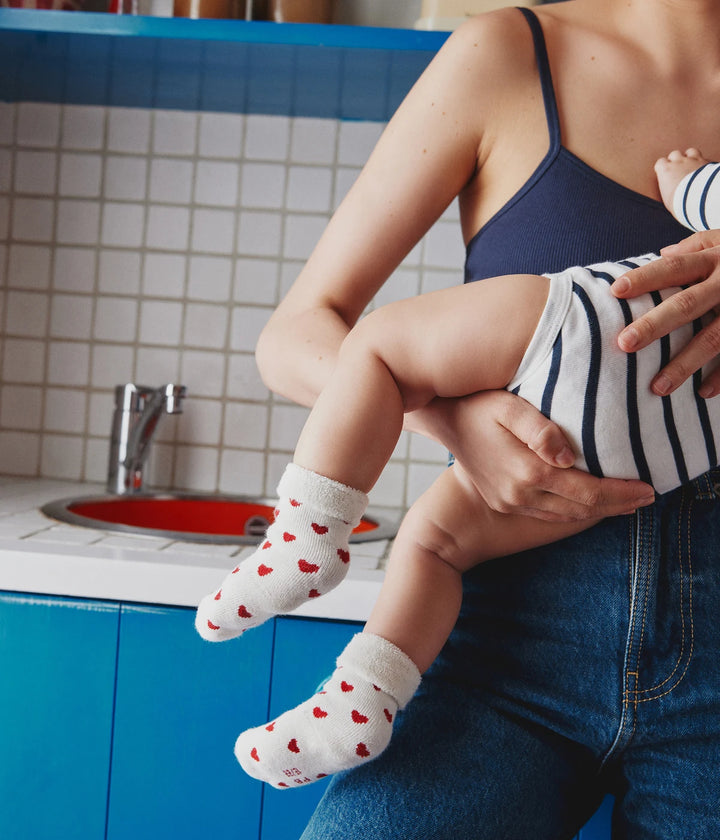Petit Bateau Unisex Baby Cotton Socks 2-Pack - Hearts