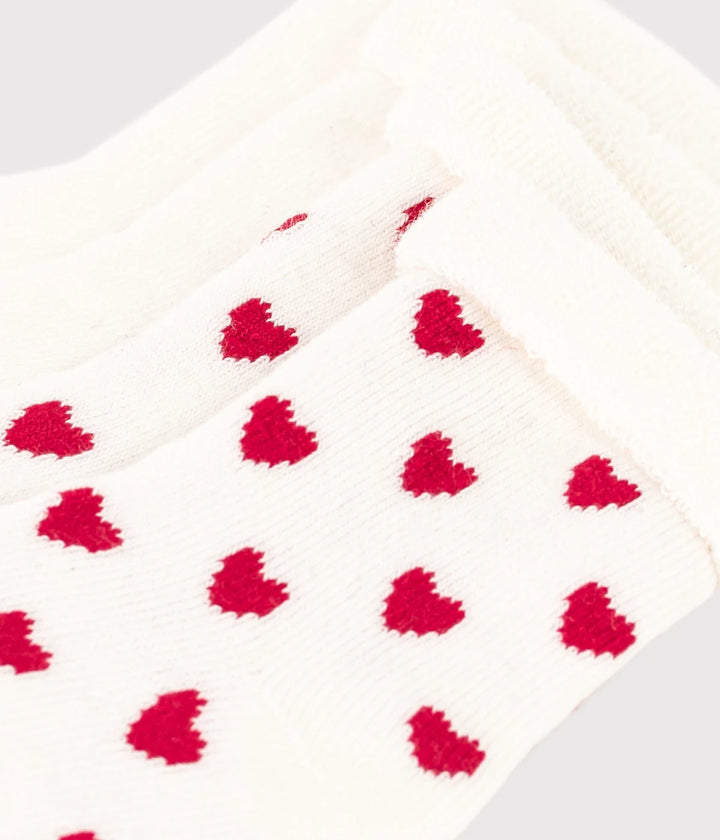 Petit Bateau Unisex Baby Cotton Socks 2-Pack - Hearts