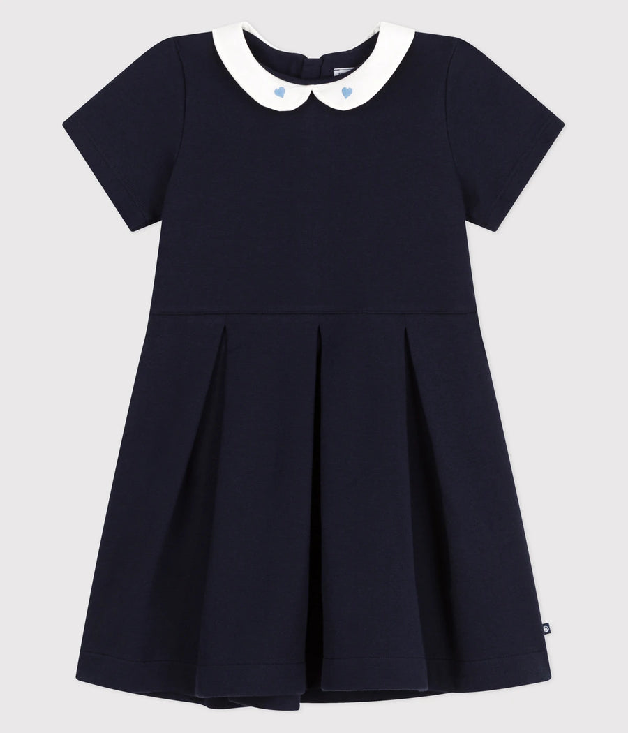 Petit Bateau Girls Cotton Short-Sleeve Dress