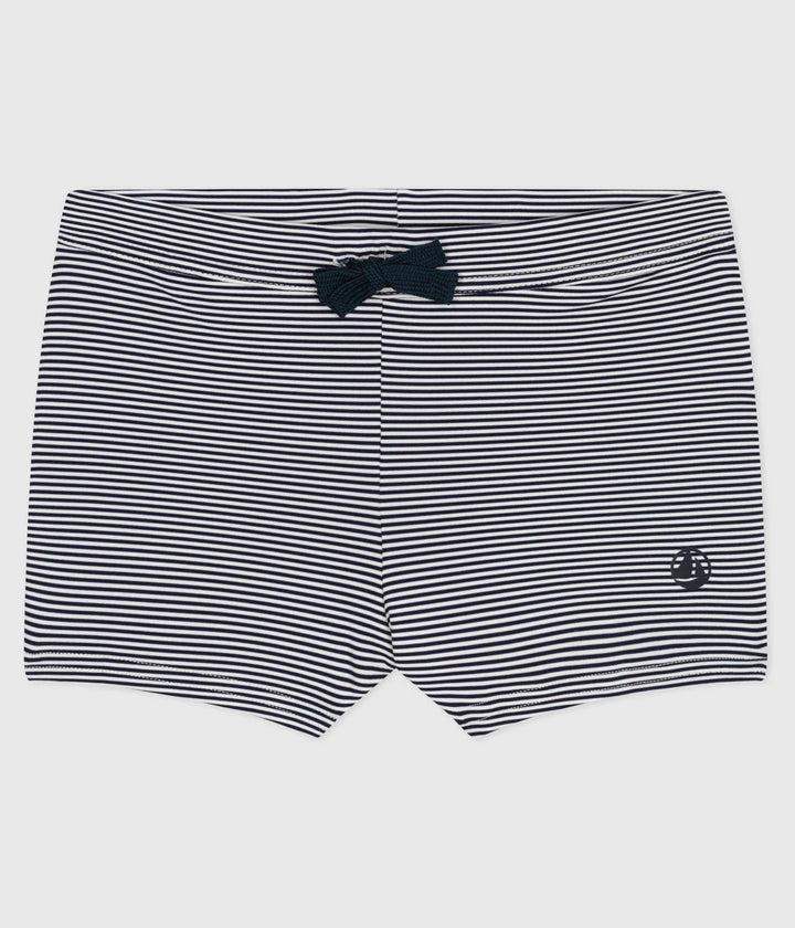Petit Bateau Boys’ Striped Swim Shorts - Medieval