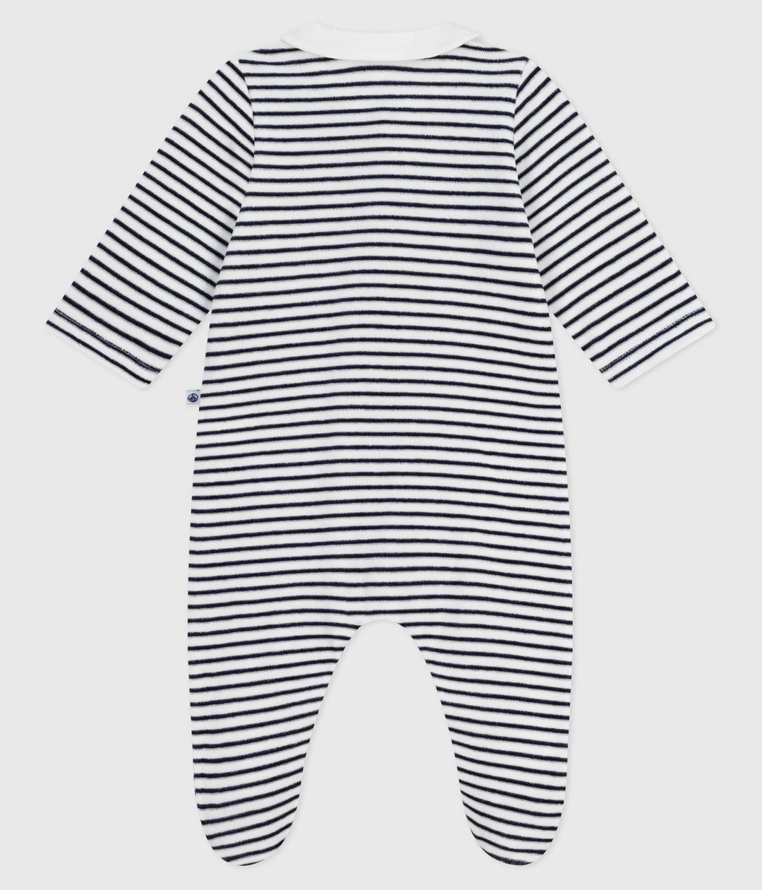 Petit Bateau Baby Unisex Striped Cotton Footed Sleepsuit