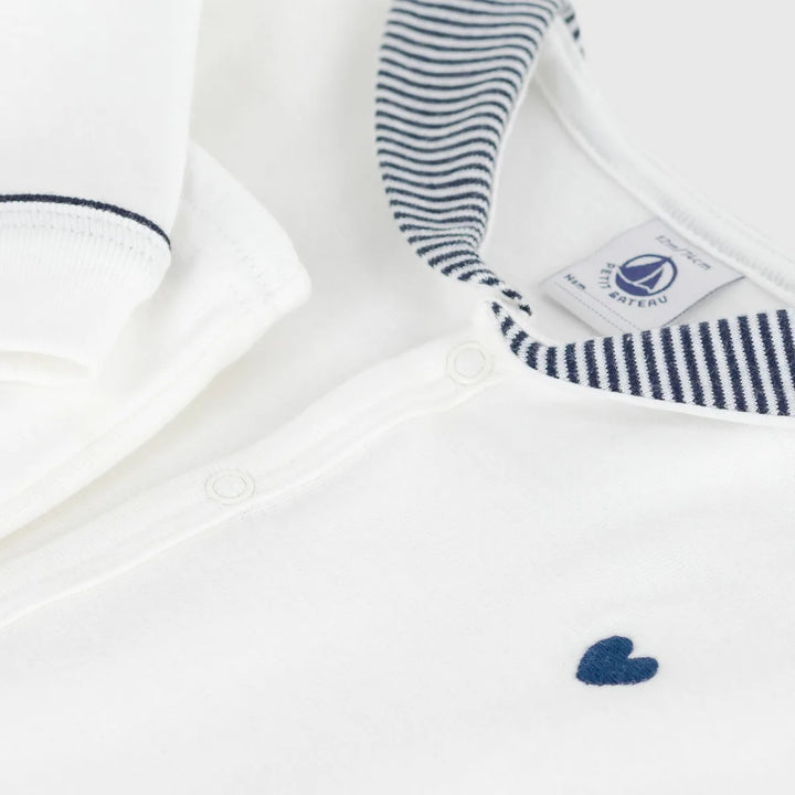 Petit Bateau Unisex Baby 2-Piece Cotton Pyjama Set with Sailor Collar