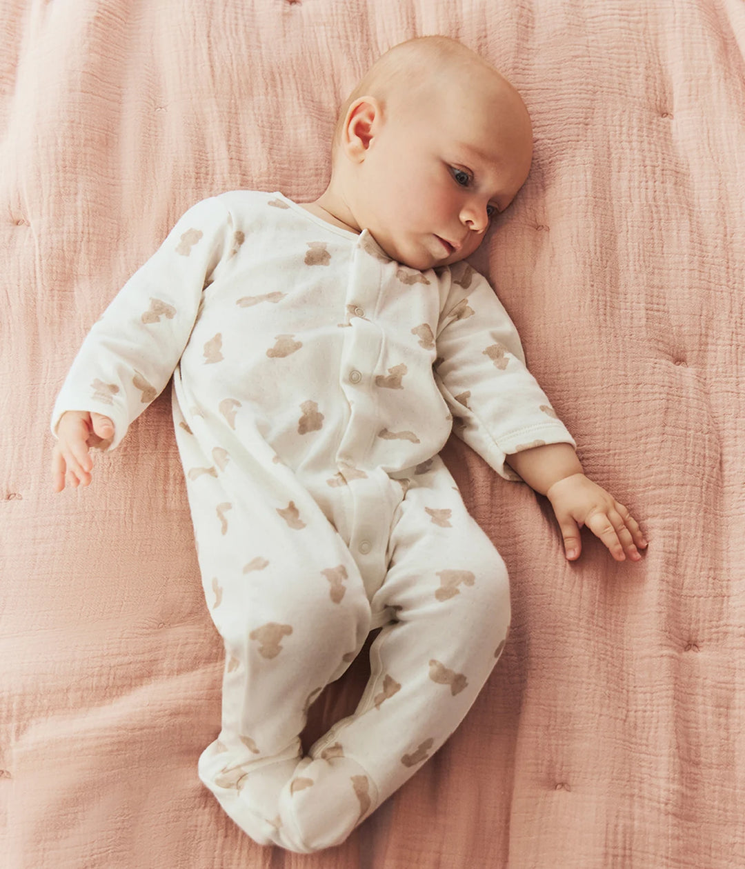 Petit Bateau Baby Unisex Printed Cotton Tubique Sleepsuit