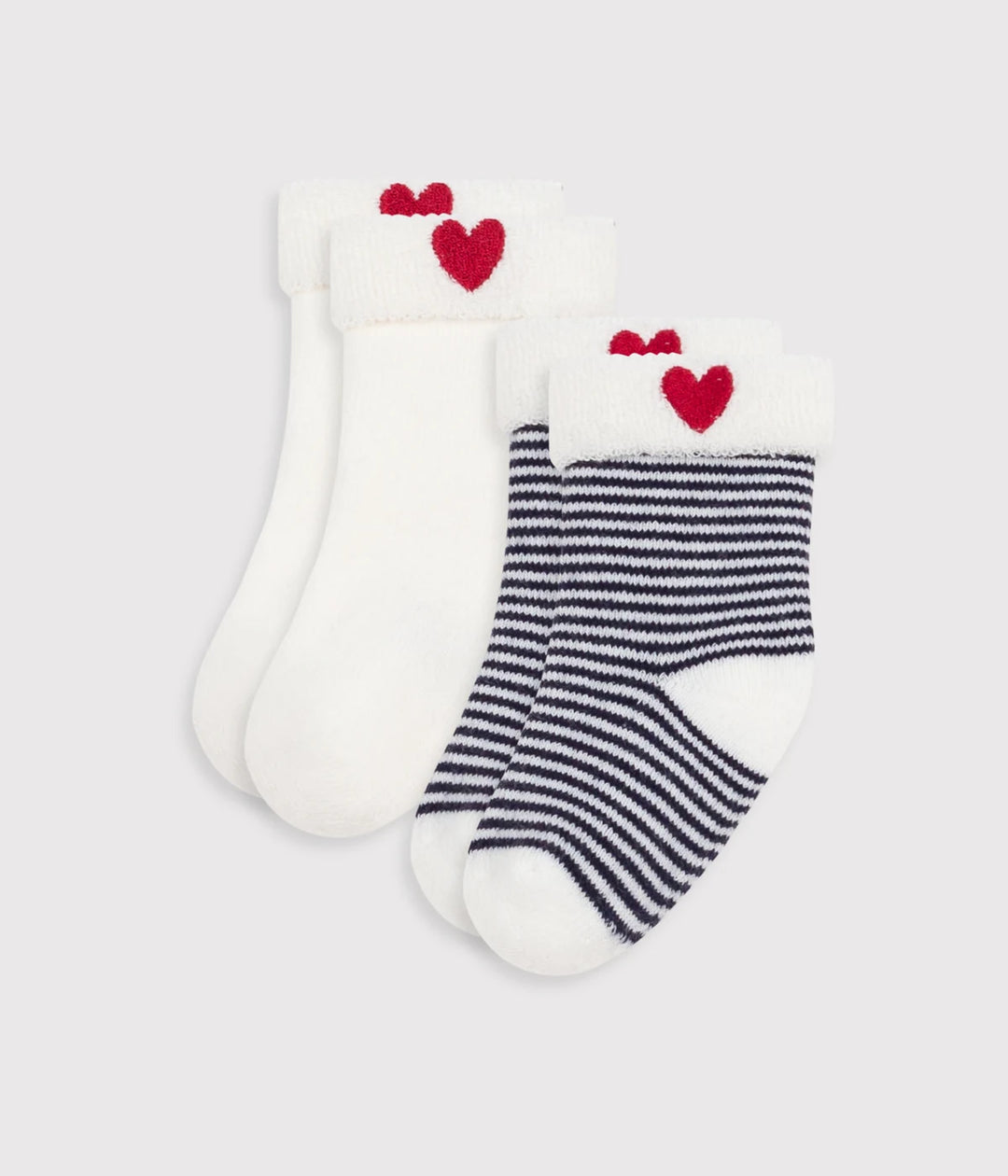 Petit Bateau Unisex Baby Cotton Socks 2-Pack - Stripes