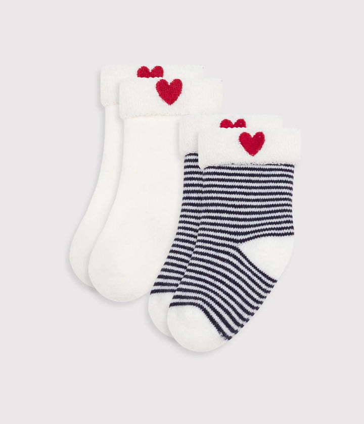 Petit Bateau Unisex Baby Cotton Socks 2-Pack - Stripes