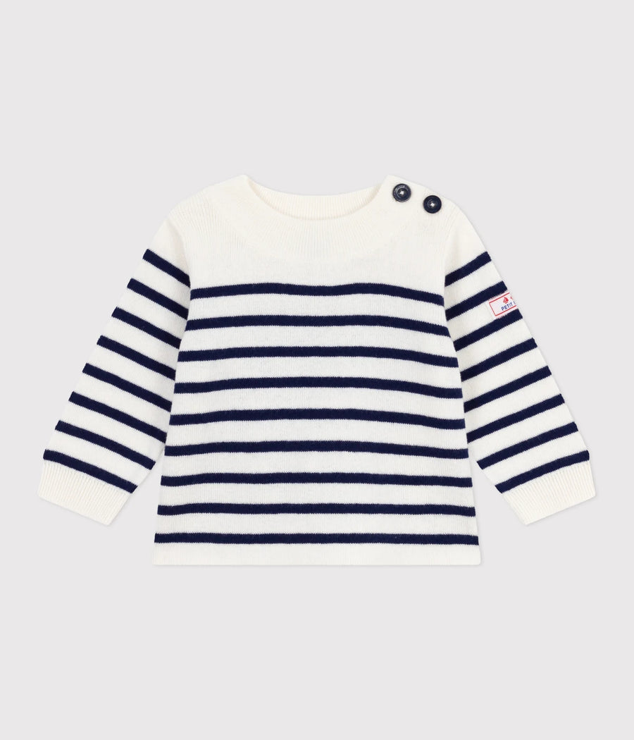 Petit Bateau Baby Boys’ Striped Cotton Sweater