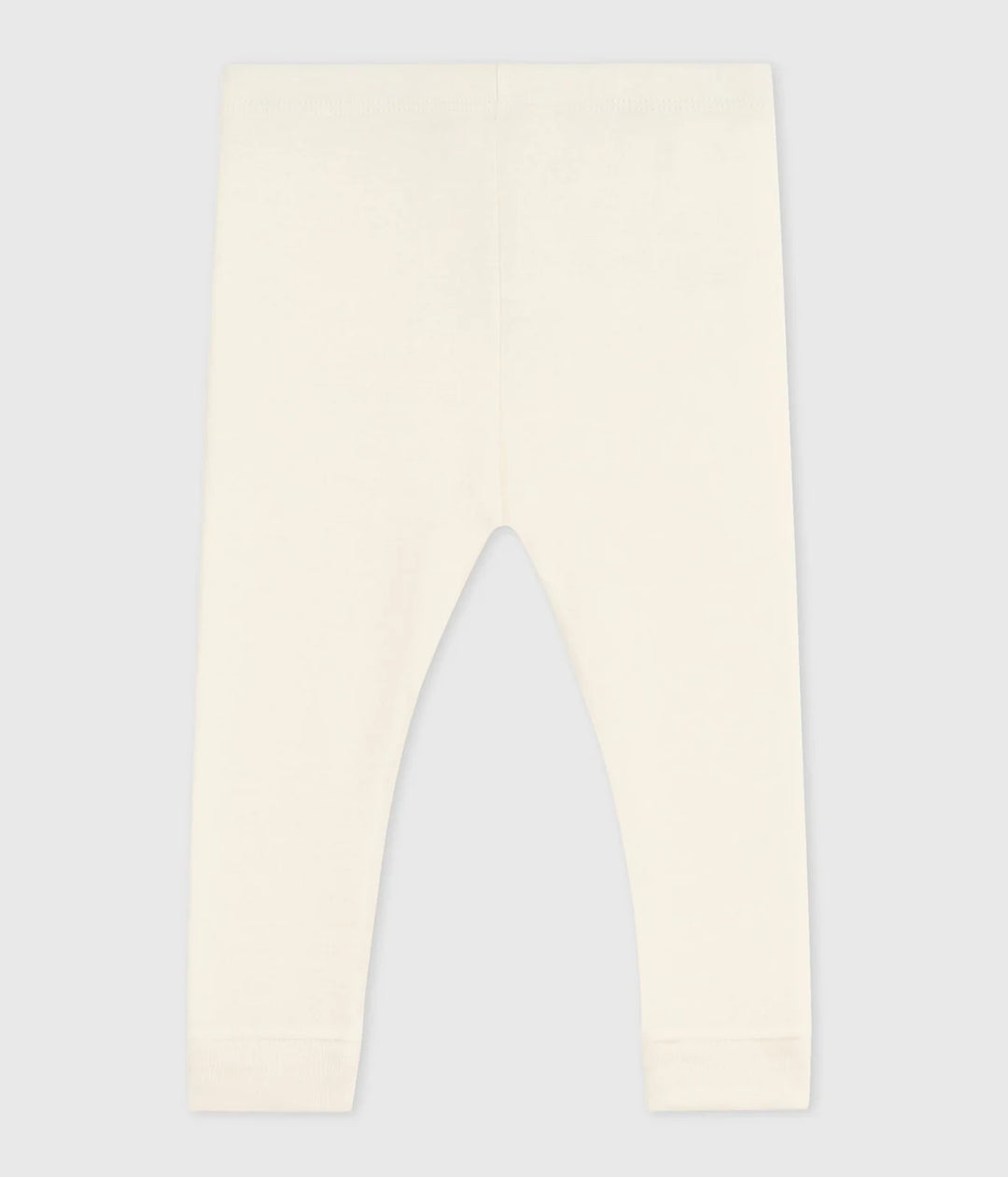 Petit Bateau Unisex Solid Cotton Leggings - Milk