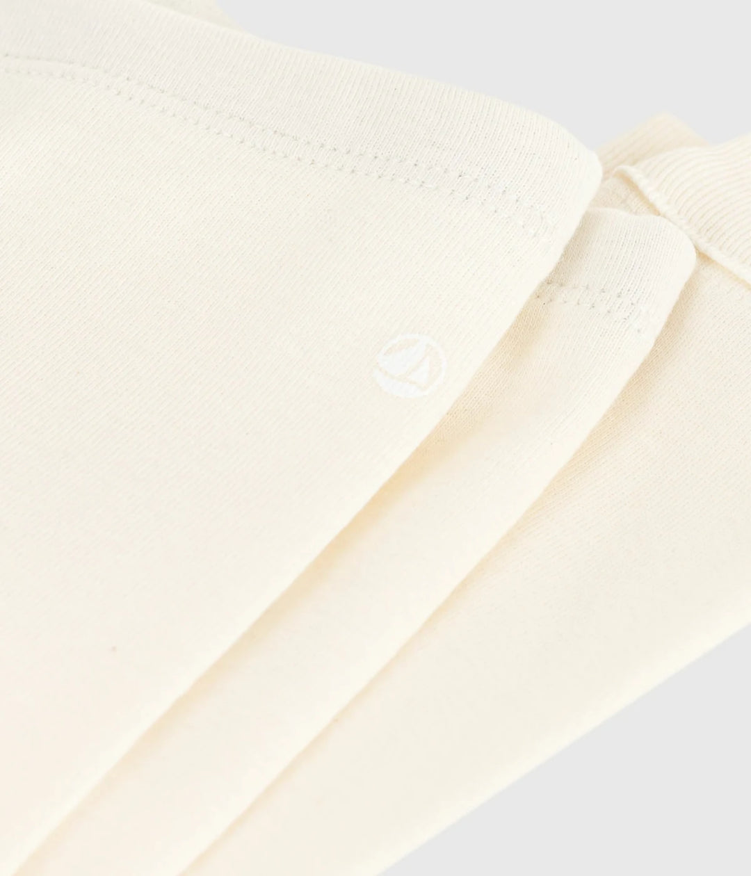 Petit Bateau Unisex Solid Cotton Leggings - Milk