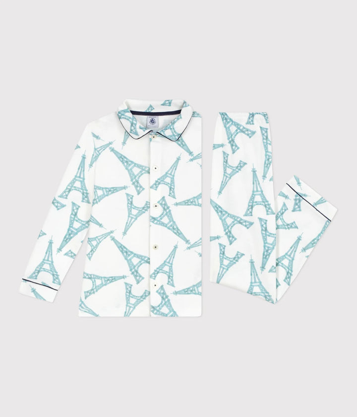 Petit Bateau Kids’ Unisex Cotton Printed Pyjama Set
