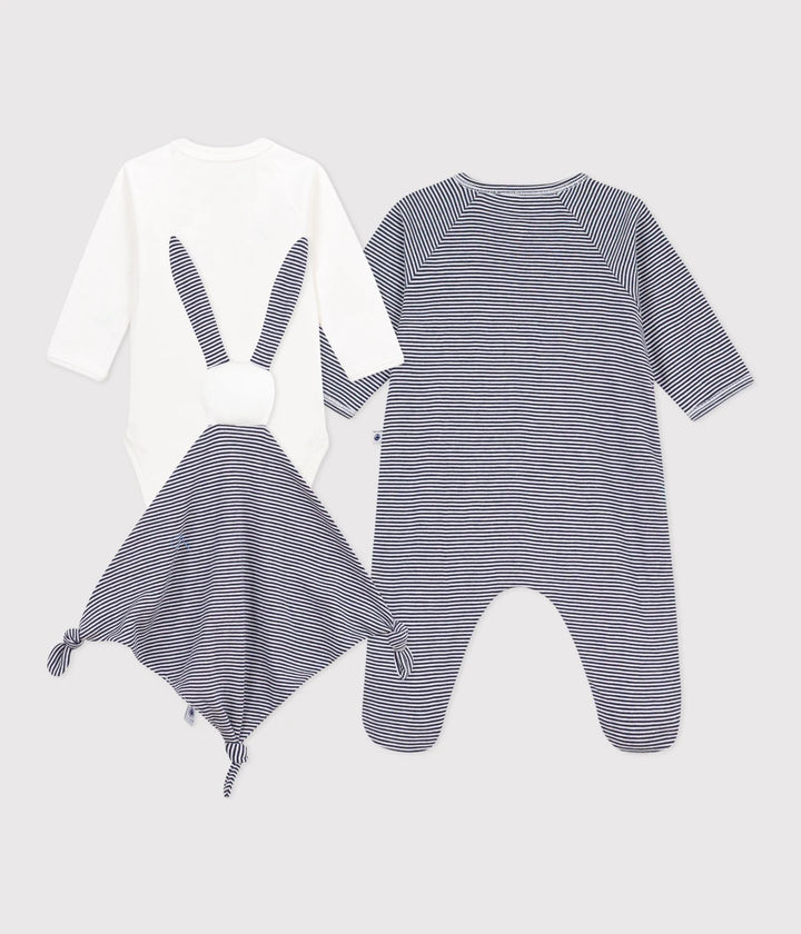 Petit Bateau Unisex Newborn Stripes Cotton Gift Set 3-Pack