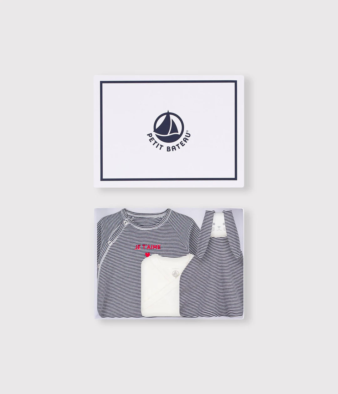 Petit Bateau Unisex Newborn Stripes Cotton Gift Set 3-Pack
