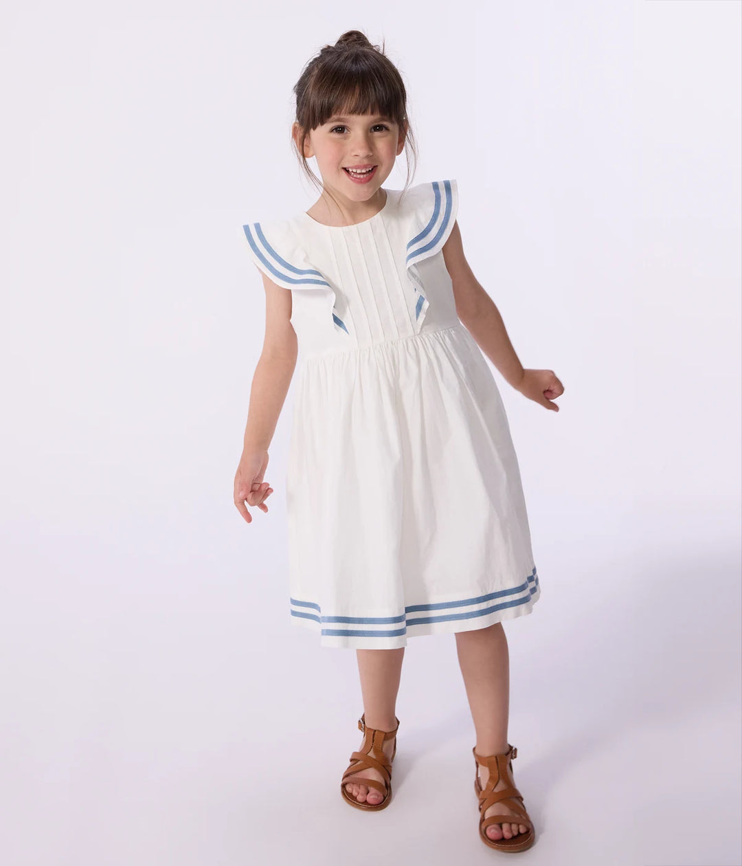 Petit Bateau Girls Cotton Sleeveless Dress