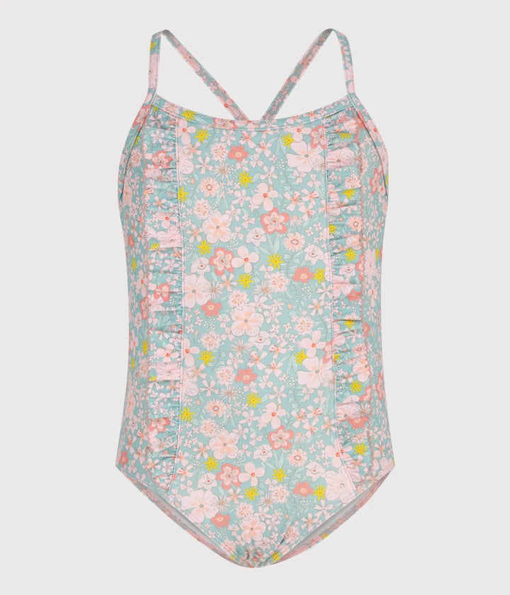 Petit Bateau Girls’ Floral One-Piece Swimsuit