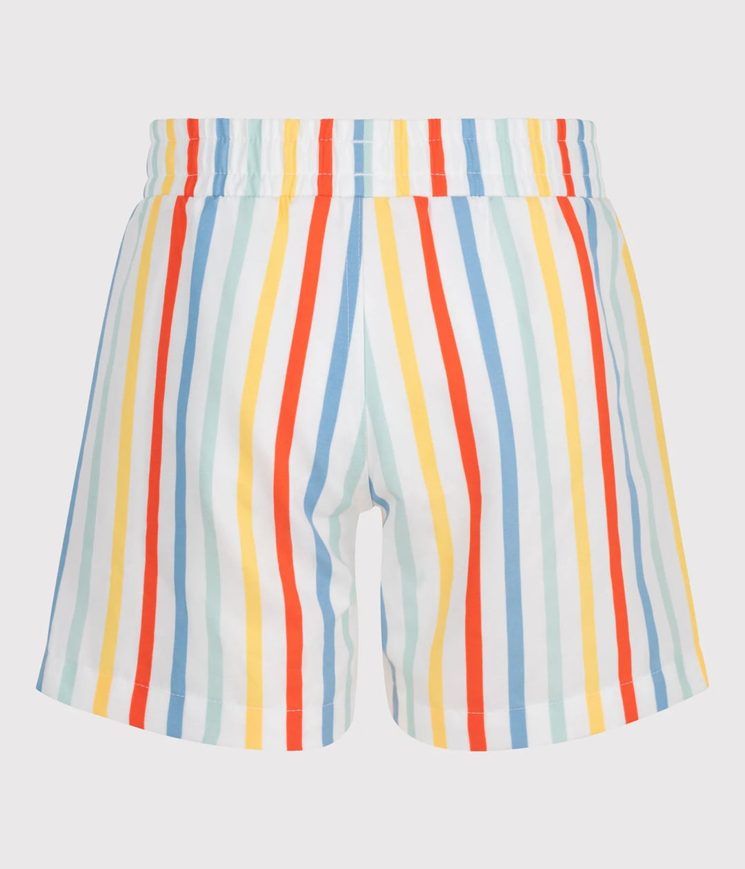 Petit Bateau Boys’ Striped Swim Shorts - Marshmallow