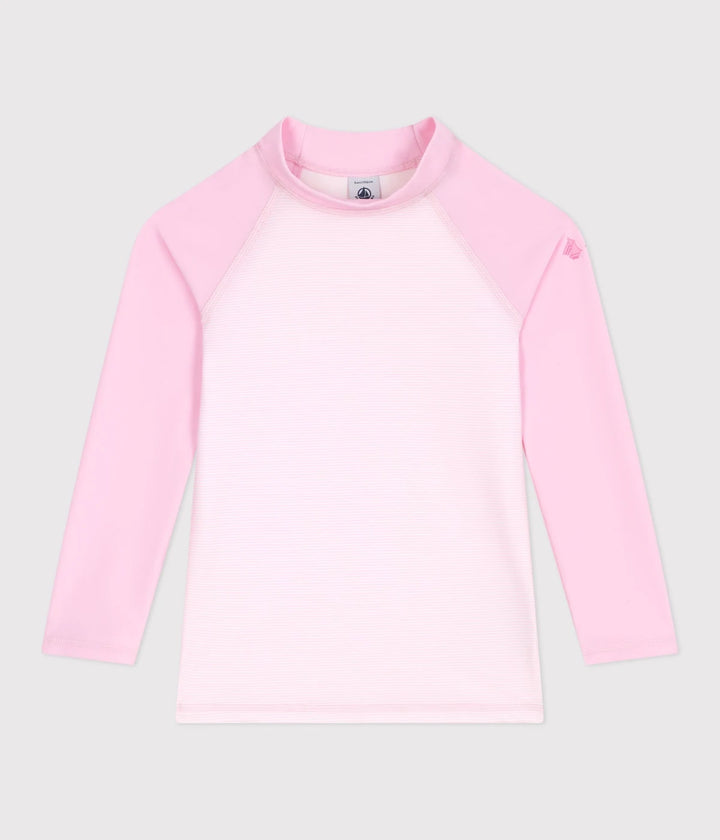 Petit Bateau Kids’ Unisex Striped UV-Protective Swim T-Shirt