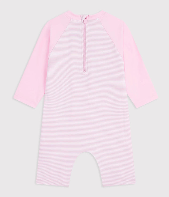 Petit Bateau Striped UV-Protection Swimsuit For Girls