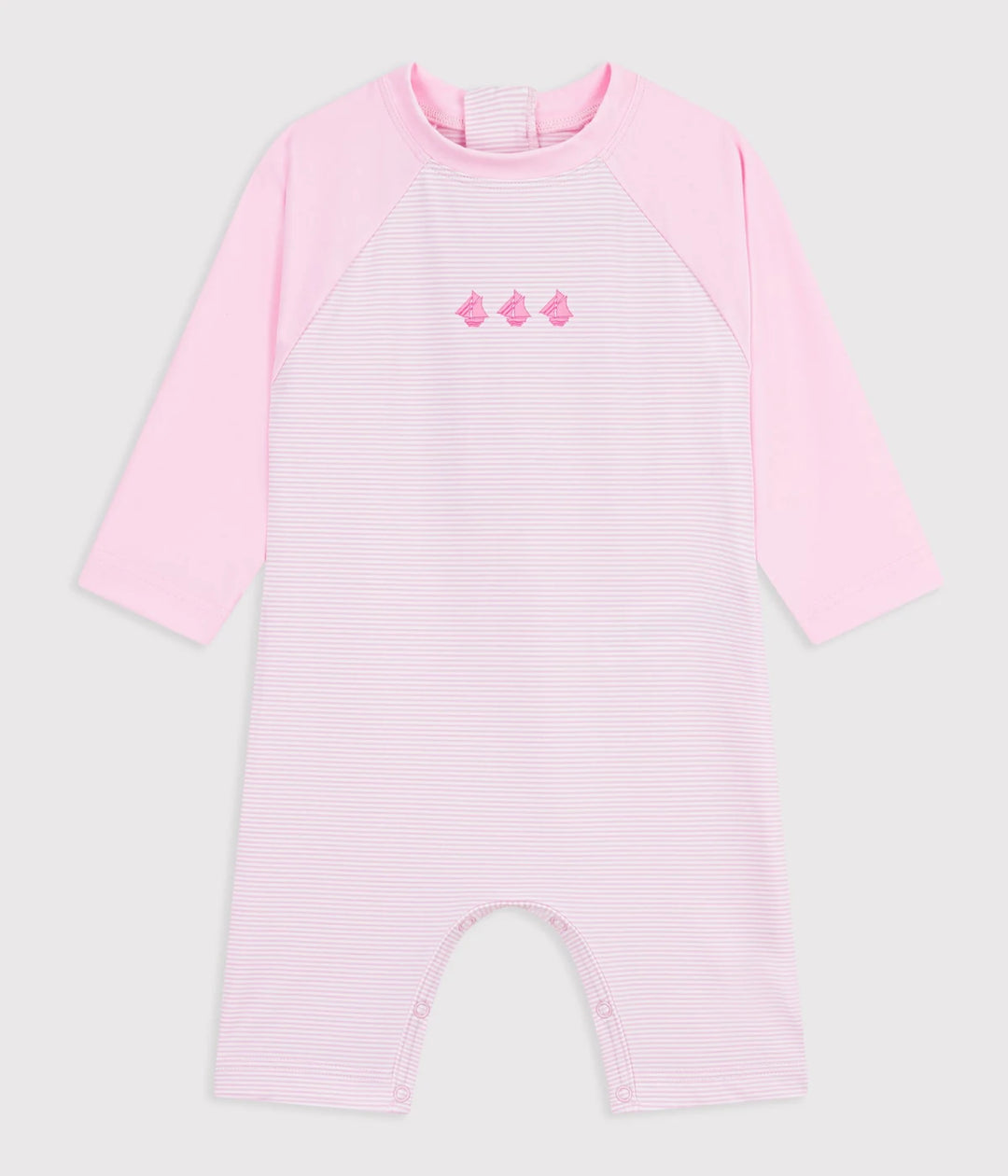Petit Bateau Striped UV-Protection Swimsuit For Girls