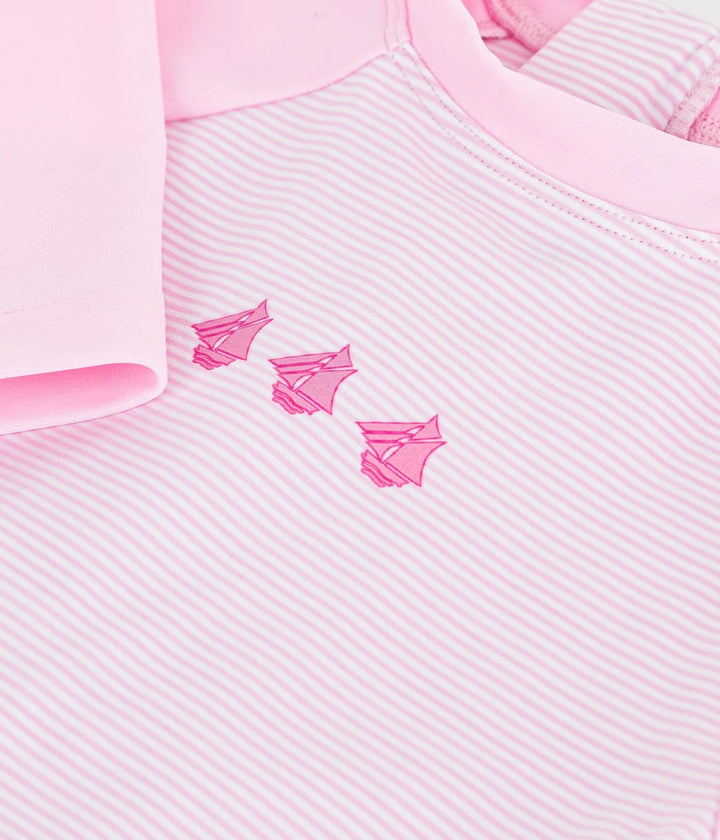 Petit Bateau Striped UV-Protection Swimsuit For Girls