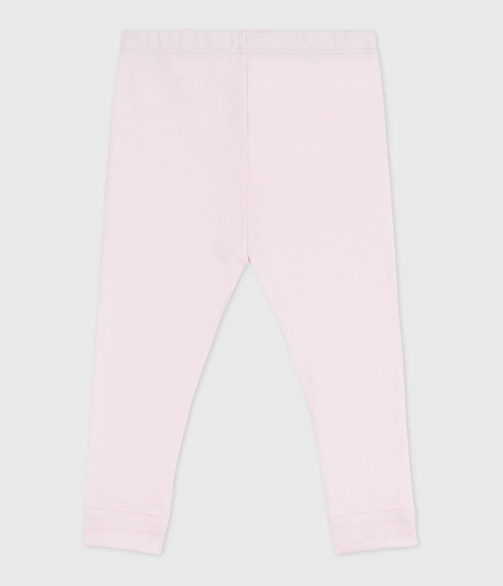 Petit Bateau Solid Cotton Leggings - Pink