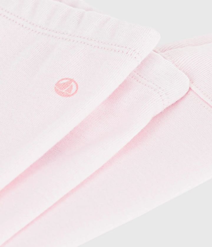 Petit Bateau Solid Cotton Leggings - Pink
